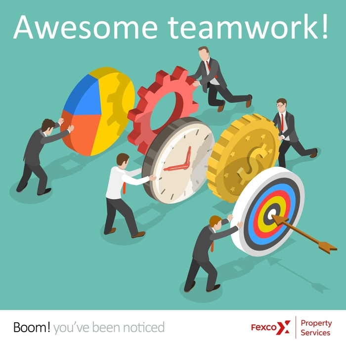 An employee appreciation eCard recognizing strong teamwork.