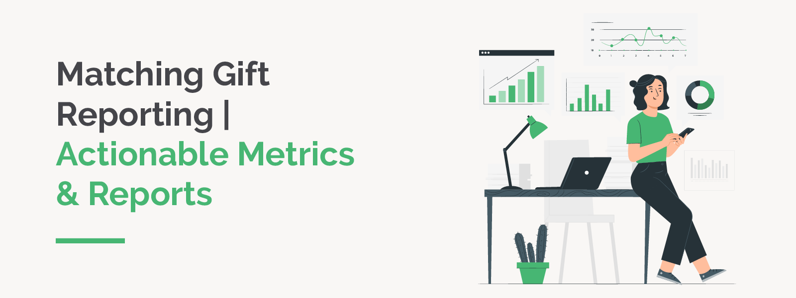 Matching gift reporting - actionable metrics and insights