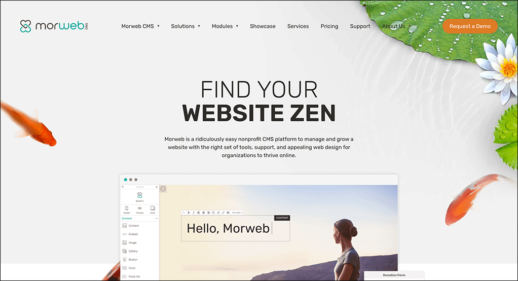 Morweb is the leading CMS to bring your nonprofit web design dreams to life.